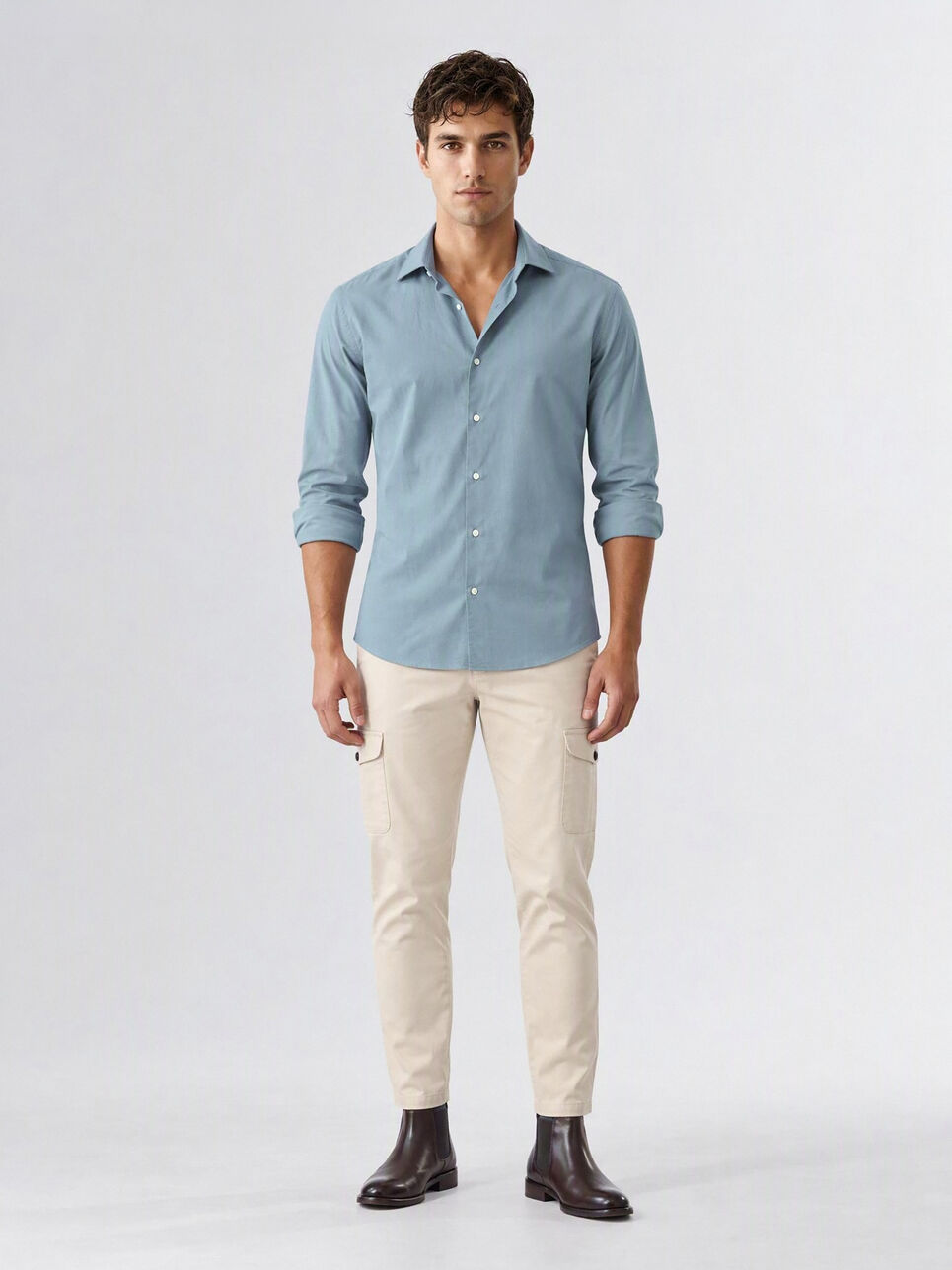 CAMISA TWILL PEACH