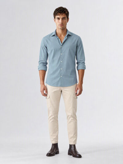 CAMISA TWILL PEACH