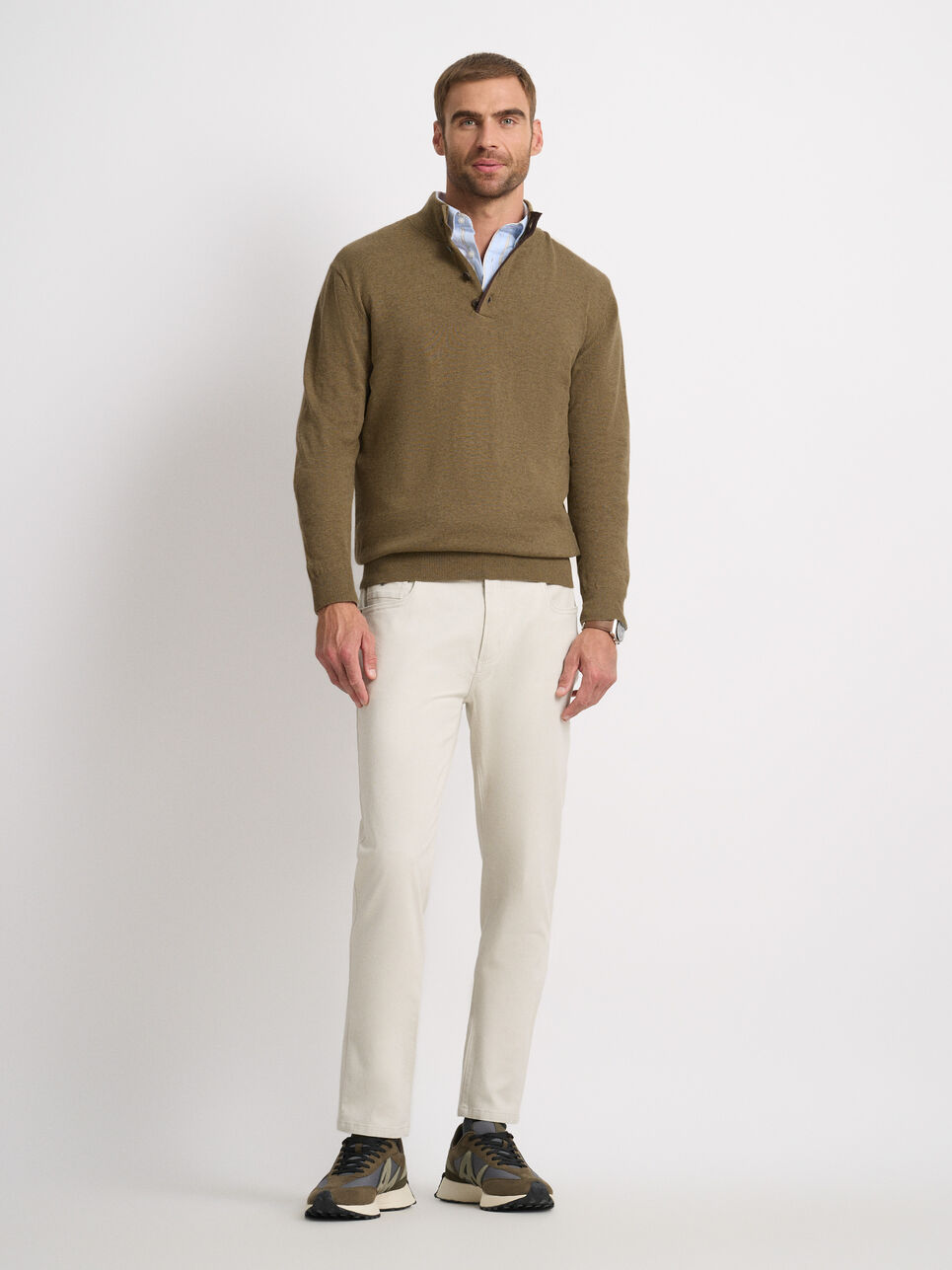 JERSEY BUTTON COLLAR