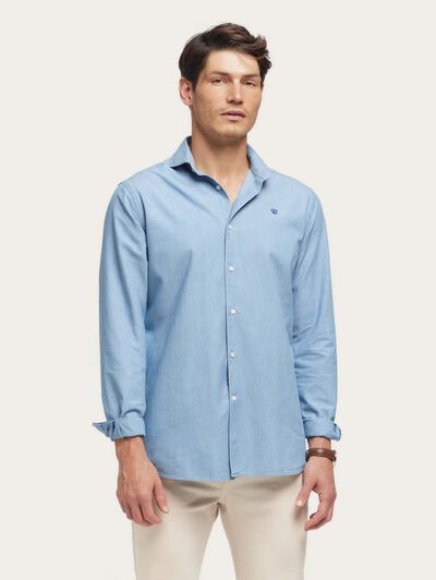 CAMISA DENIM STRUCTURE AZUL