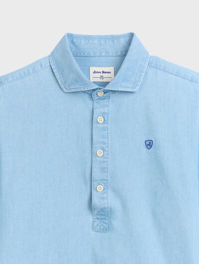 POLERA DENIM KIDS AZUL