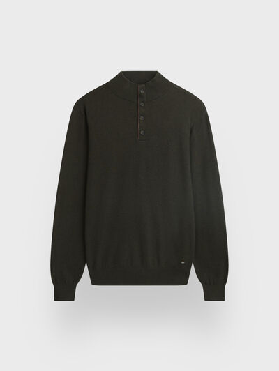 JERSEY BUTTON COLLAR