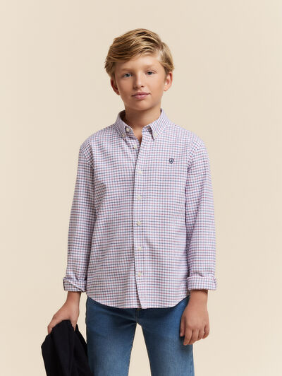 CAMISA FLANNEL CHECKS KIDS ROJO