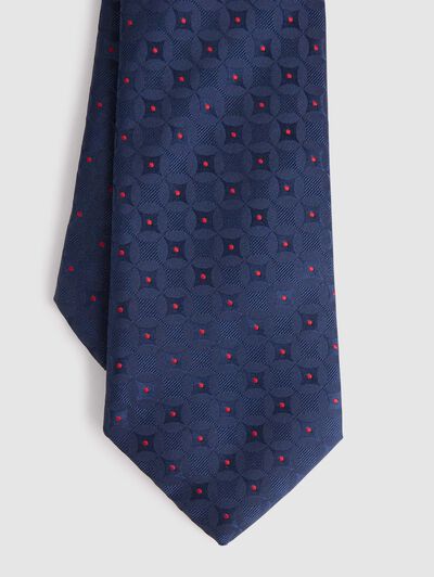 CORBATA JACQUARD MF AZUL MARINO