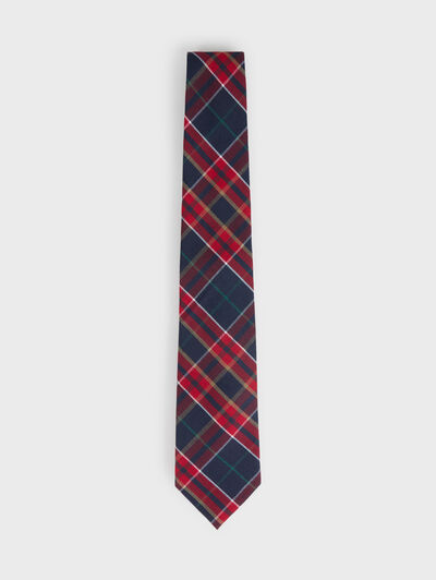 CORBATA TARTAN ROJO