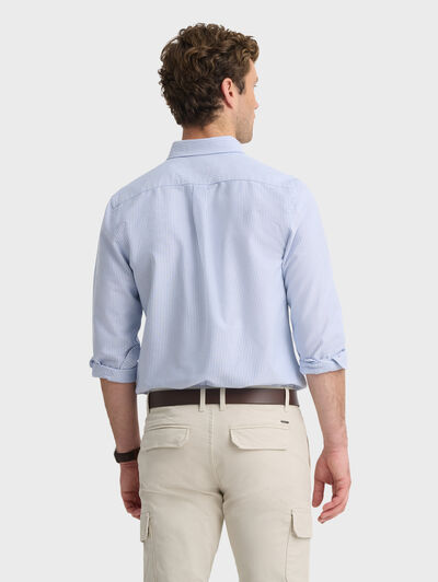 CAMISA OXFORD STRIPES AZUL