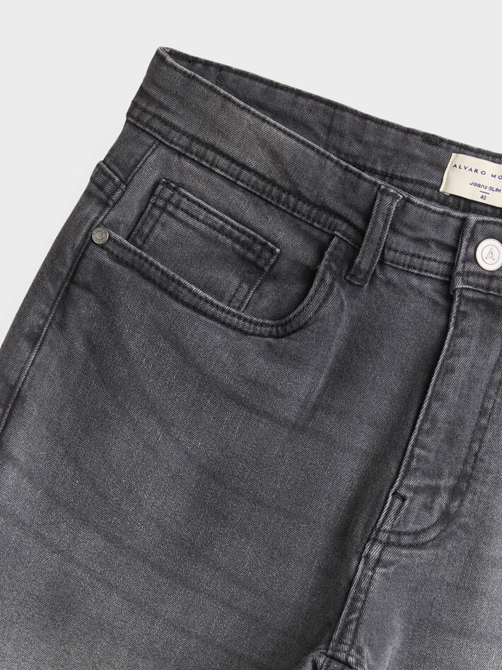 PANTALON DENIM DARK GRIS