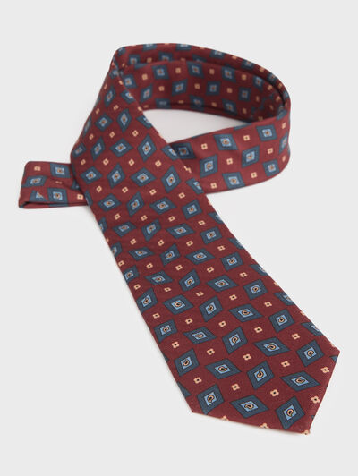 CORBATA PRINTED BURDEOS