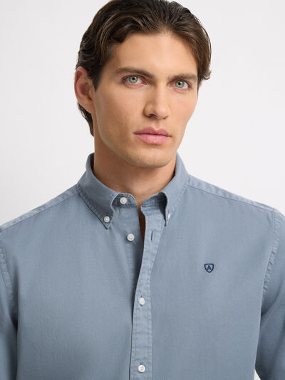 CAMISA POPELIN DYE CELESTE