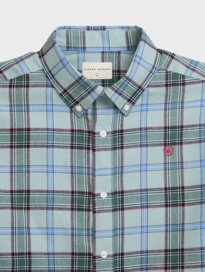 CAMISA TARTAN CHECKS VERDE AGUA