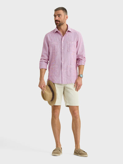 CUBANA LINO MIL RAYAS BURDEOS