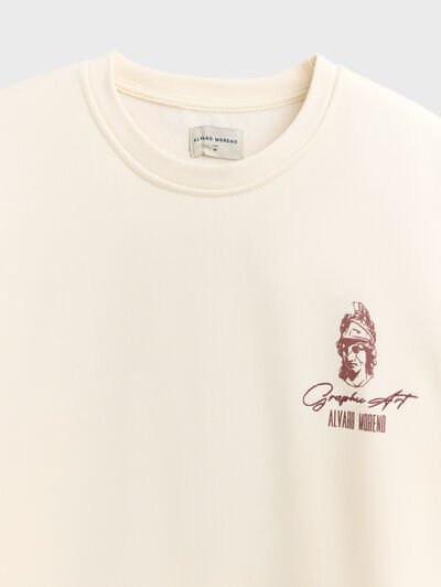 SUDADERA GRAPHIC BEIGE