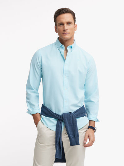 CAMISA OXFORD SOLID VERDE AGUA