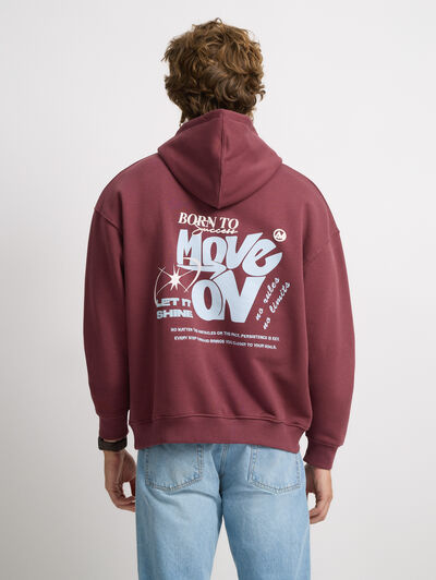 SUDADERA SHINE BURDEOS