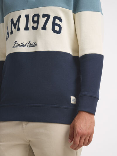 SUDADERA POLO 1976 CELESTE