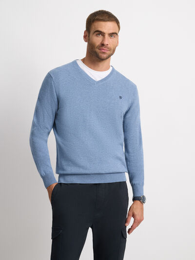 JERSEY V-NECK TRENDY CELESTE