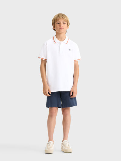 POLO FLAG KIDS BLANCO