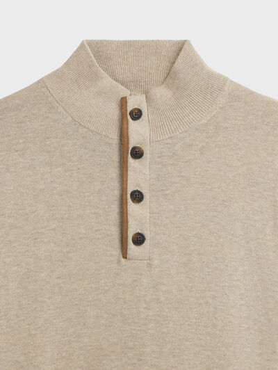 JERSEY BUTTON COLLAR CRUDO