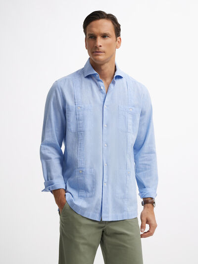CUBANA LINO CHAMBRAY AZUL