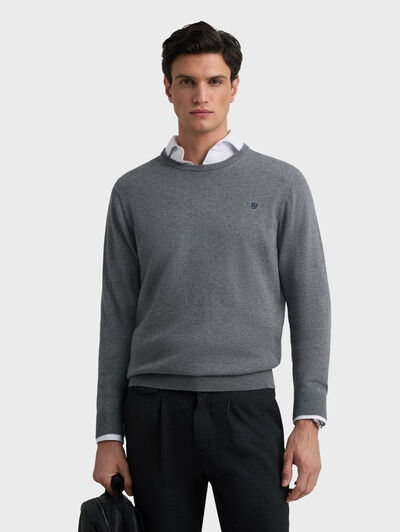 JERSEY ROUND NECK BASIC GRIS