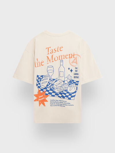 CAMISETA STORIES BEIGE