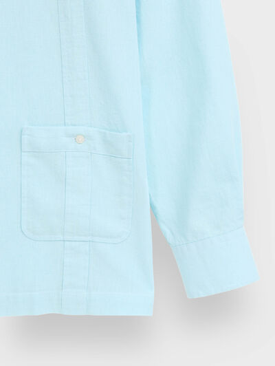 CUBANA LINO CHAMBRAY VERDE AGUA