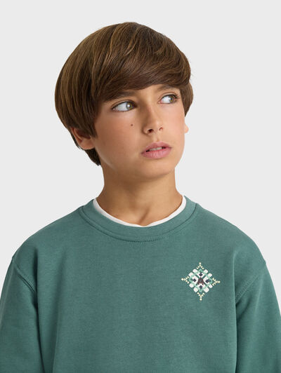 SUDADERA ETHNIC KIDS VERDE