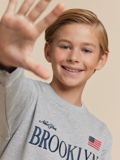 SUDADERA BROOKLIN KIDS GRIS