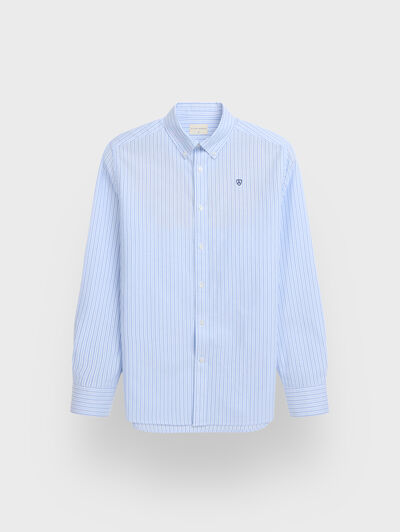 CAMISA OXFORD COMBO AZUL