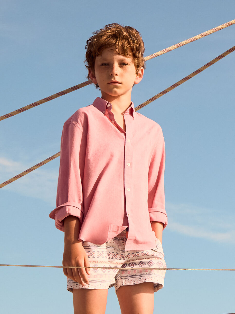 CAMISA LINO C.BOTON KIDS