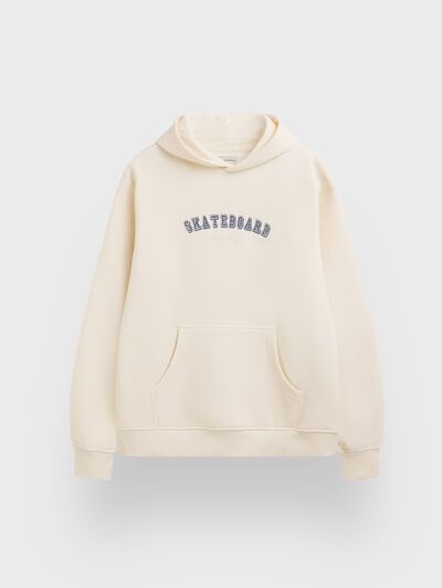 SUDADERA SKATEBOARD BEIGE