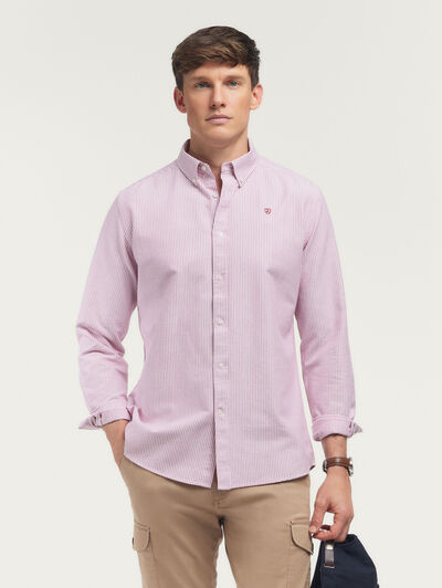 CAMISA OXFORD STRIPES ROJO