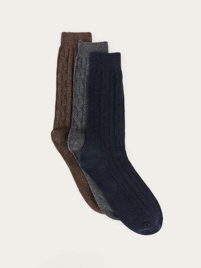 CALCETINES TRENZADOS AZUL MARINO