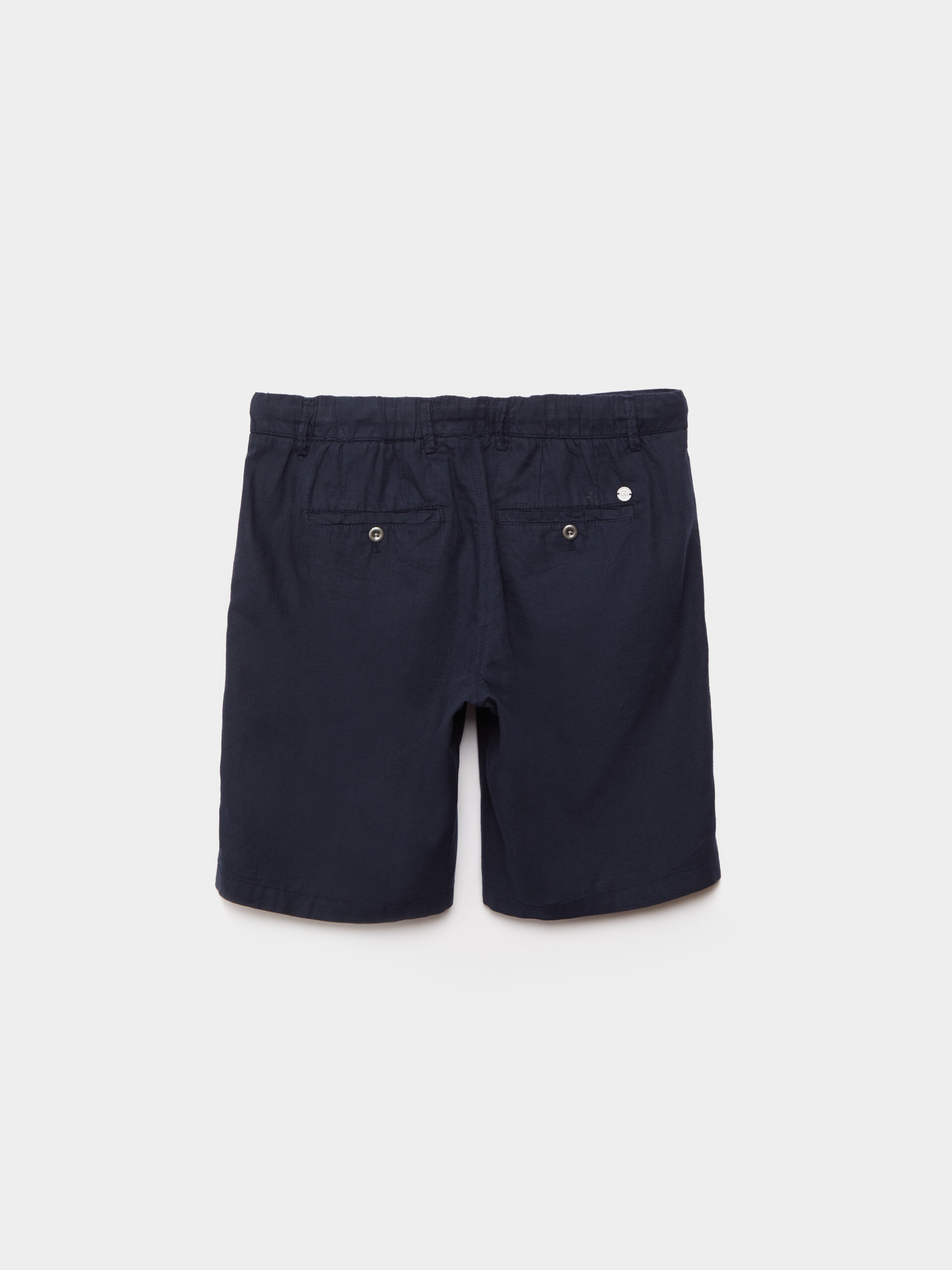 BERMUDA LINO AZUL MARINO