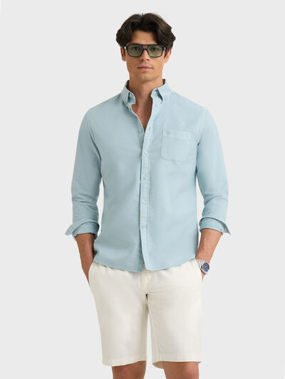 CAMISA OXFORD POCKET DYE AZUL