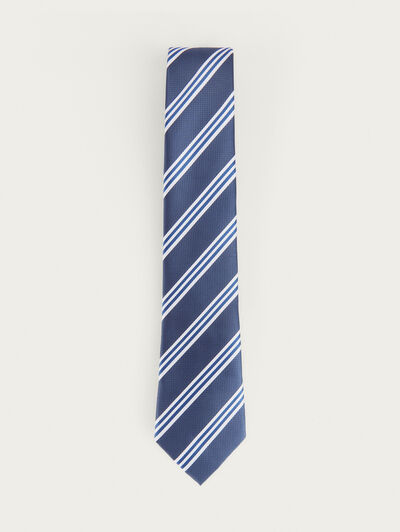 CORBATA JACQUARD MF AZUL MARINO
