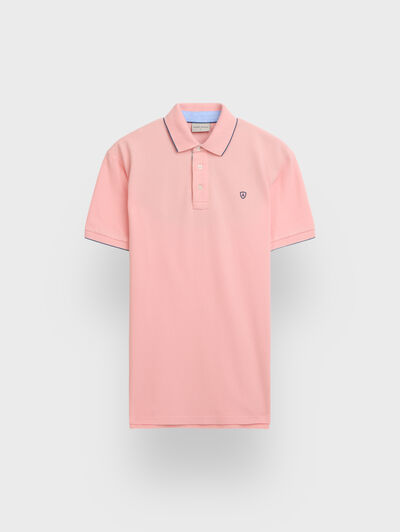 POLO CONTRAST SALM&Oacute;N
