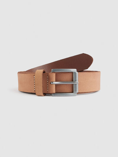 CINTURON NOBUCK BEIGE