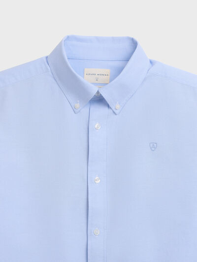 CAMISA OXFORD SOLID CELESTE