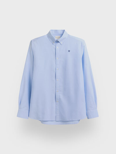 CAMISA OXFORD BASIC CELESTE