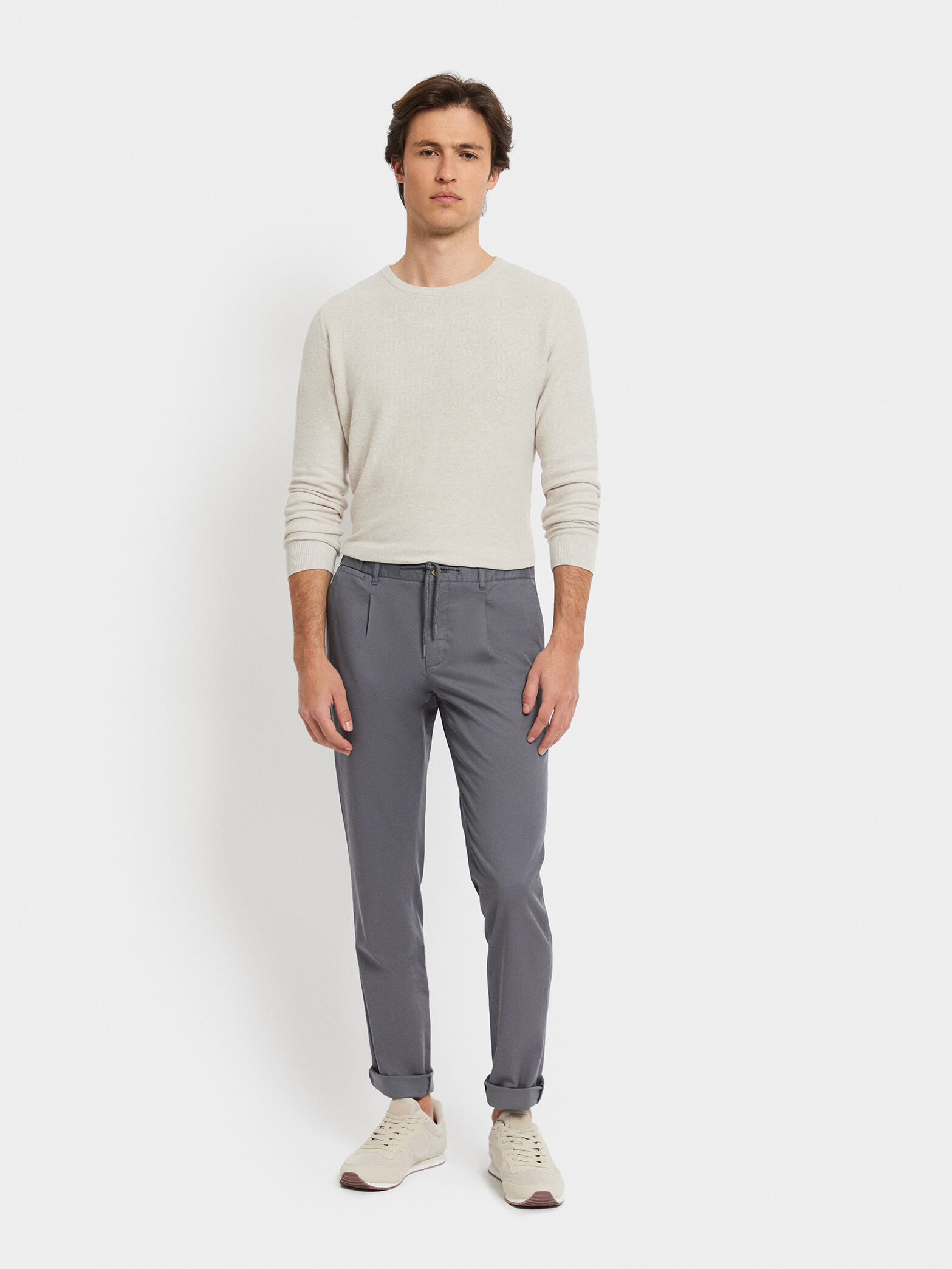 PANTALON LINO GRIS