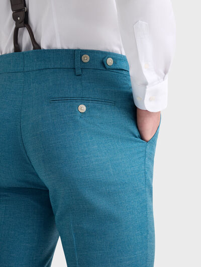 PANTALON CAPO ESTRUCTURA TURQUESA