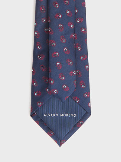 CORBATA JAQUARD MF AZUL MARINO