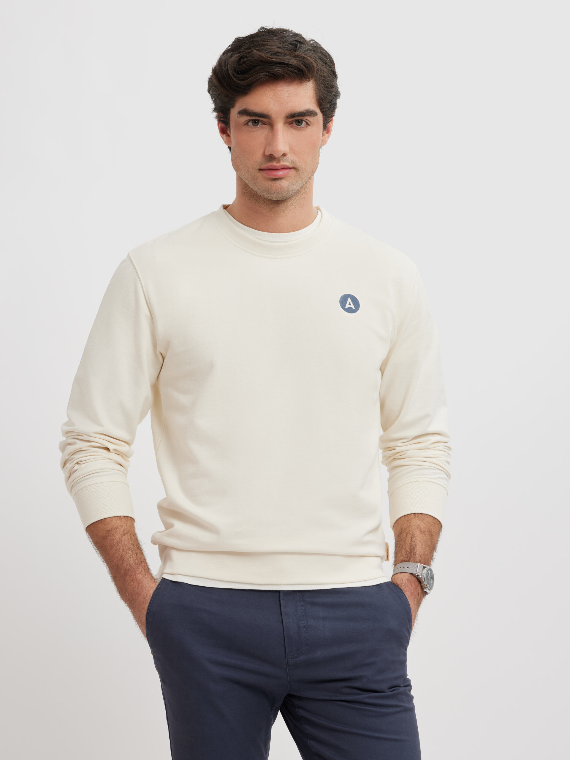 SUDADERA LOGO BLANCO