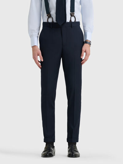 PANTALON TWILL CRUZADO AZUL MARINO