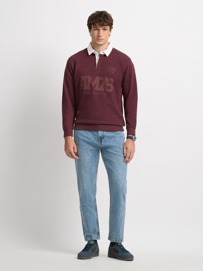 SUDADERA POLO AM1976 BURDEOS