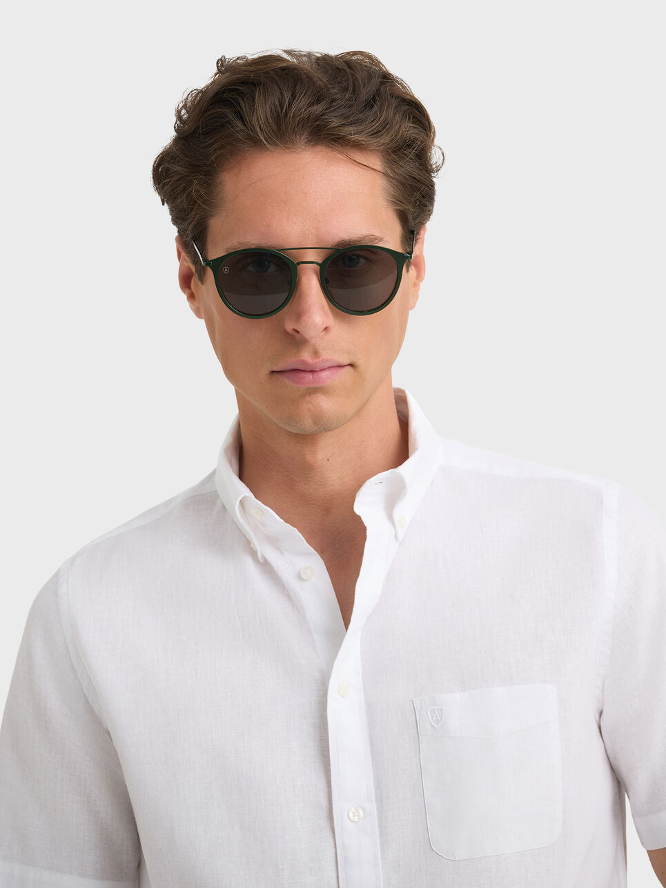CAMISA LINO M.CORTA