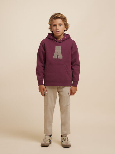 SUDADERA MOMENT KIDS BURDEOS