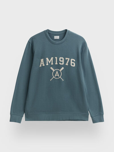 SUDADERA PATCH TURQUESA