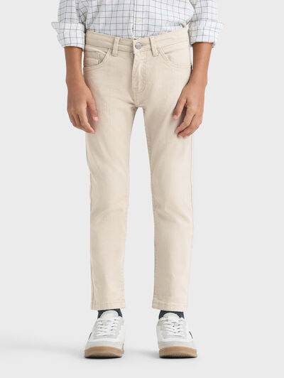 PANTALON 5 POCKETS KIDS BEIGE